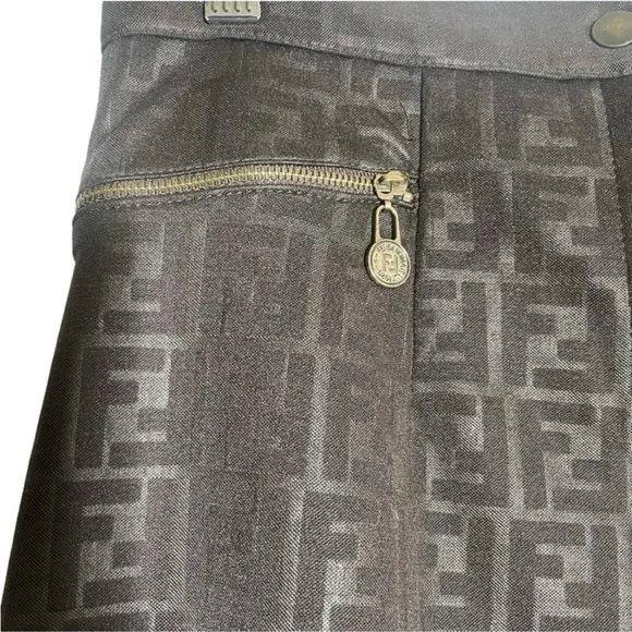 Fendi Vintage Monogram Deep Brown Zuca Leggings Size M / 27-30 Inch Waist - Picture 5 of 7